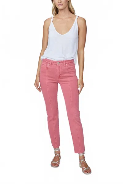 Paige Cindy With Front Seams Jeans In Rose In Pink