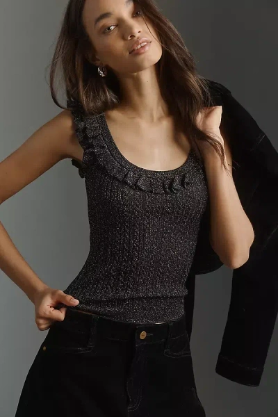 Paige Clareen Sweater Tank Top In Black