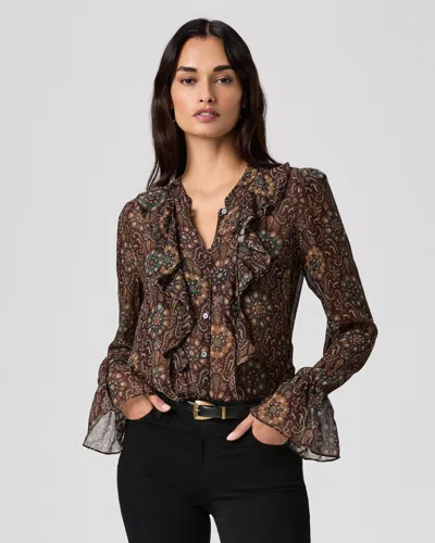 Paige Claude Blouse In Brown