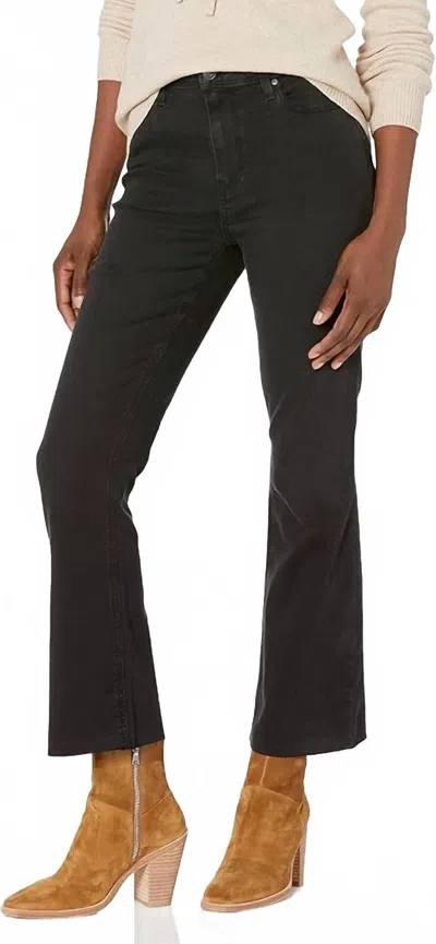 Paige Claudine Ankle Flare Jeans In Slater In Black