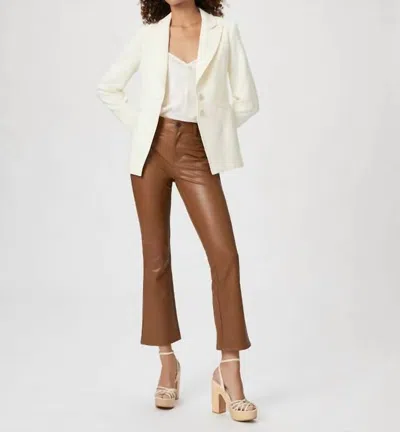 Paige Claudine Ankle Flare Pants In Dark Argon In Brown