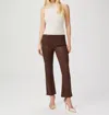 Paige Claudine Flare Jean In Bronze Shimmer Luxe Coating In Multi