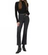Paige Claudine Raw Hem In Black Lotus In Black
