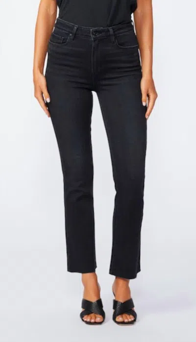 Paige Claudine Raw Hem Jeans In Black Lotus In Blue