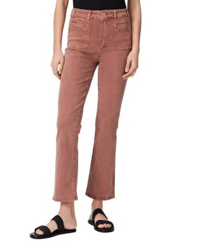 Paige Claudine Welt Pocket Jean In Vintage Dark Wood In Multi