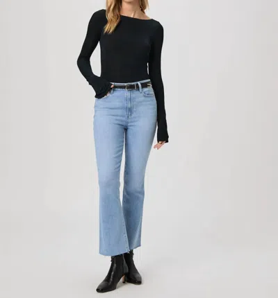 Paige Claudine With Raw Hem Jean In Amalie In Blue