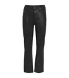 Paige Cindy Straight-leg High-rise Rayon-blend Jeans In Black