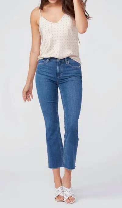 Paige Colette Crop Flare Denim Jeans In Wonderwall In Multi