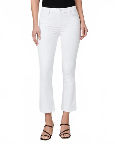 Paige Colette Crop Flare Denim In Crisp White
