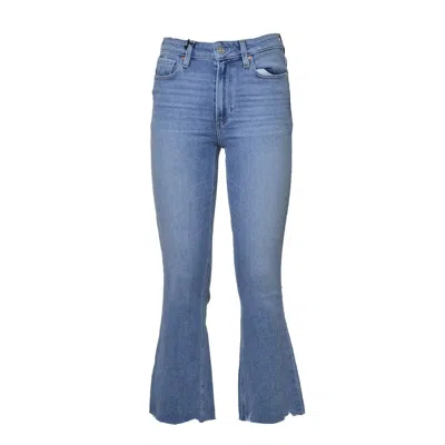 Paige Colette Crop Flare Jeans In Blue