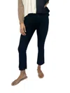 Paige Colette Crop Flare Jeans In Black Shadow In Black