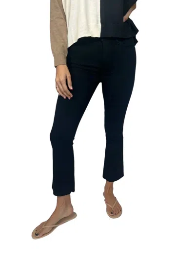 Paige Colette Crop Flare Jeans In Black Shadow In Blue
