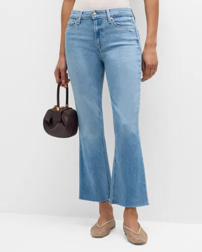 PAIGE COLETTE CROP FLARE JEANS WITH RAW HEM