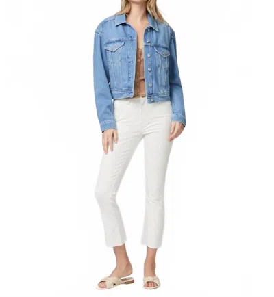 Paige Colette Crop Jeans In Golden Sand Distressed In Blue