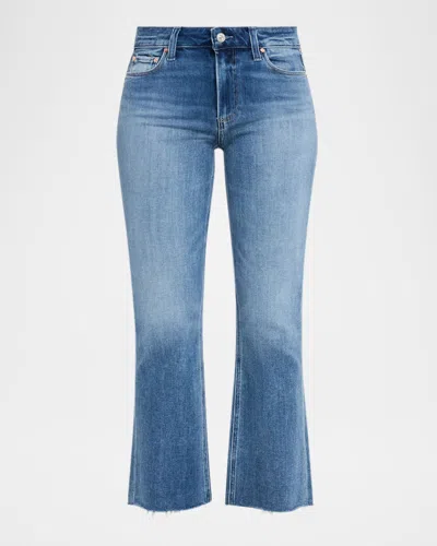 Paige Colette Crop Raw Hem Jeans In Blue