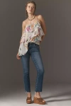 Paige Colette High-rise Raw-hem Crop Flare Jeans In Blue