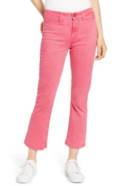 Paige Colette High Waist Crop Flare Jeans In Pink