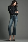 PAIGE PAIGE COLETTE PETITE HIGH-RISE RAW-HEM CROP FLARE JEANS