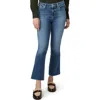 Paige Collette Crop Flare Jeans In Magnolias In Magnolias
