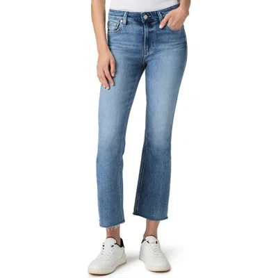 Paige Colette Raw Hem High Waist Crop Flare Jeans
