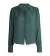 Paige Collared Long-sleeve Blouse In Green