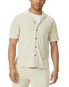 Paige Colvin Terry Cloth Camp Shirt In Macadamia