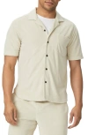 Paige Colvin Terry Cloth Camp Shirt In Macadamia