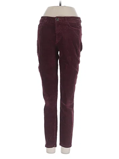 Pre-owned Paige Cord Pant In Burgundy