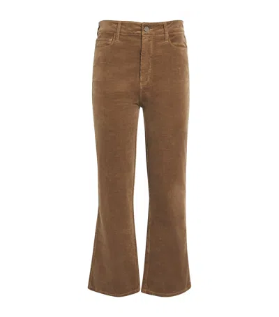 Paige Corduroy Courtney Flared Trousers In Black