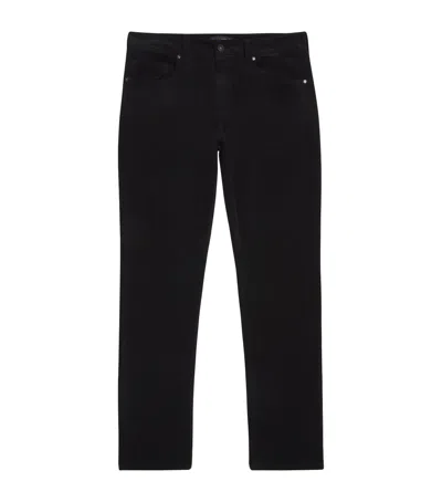 Paige Corduroy Tapered Jeans In Black