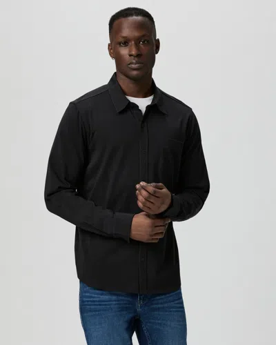 Paige Cosgrove Long Sleeve Button Front Shirt In Black