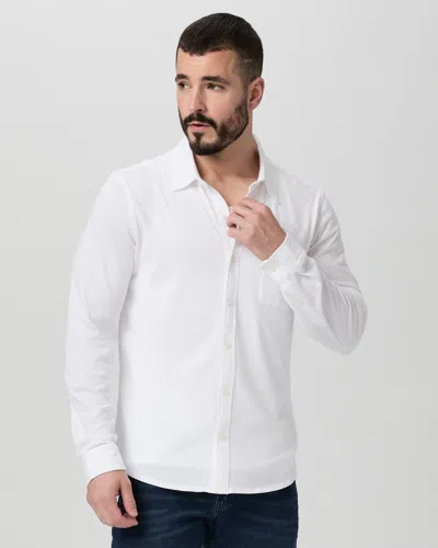 Paige Cosgrove Long Sleeve Button Front Shirt In White