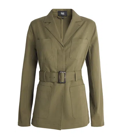 Paige Cotton-blend Cluny Utility Jacket In Green