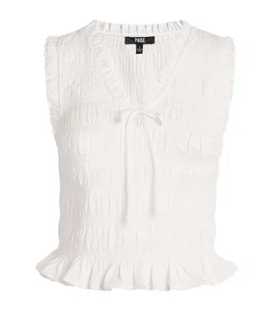 PAIGE COTTON-BLEND DEVI CROP TOP