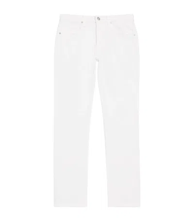 Paige Cotton Blend Normandie Jeans In White