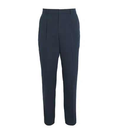 Paige Cotton-blend Twill Shultz Trousers In Navy