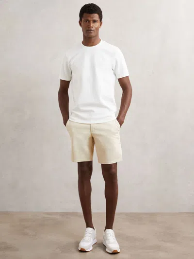 Paige Cotton Chino Shorts With Stretch In White