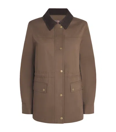 Paige Cotton Horizon Jacket In Brown
