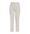 Paige Cotton-linen Pleated Shulz Trousers In White