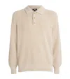 Paige Cotton-linen Polo Sweater In White