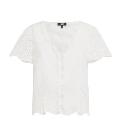Paige Cotton Quinta Top In White