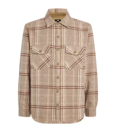 Paige Cotton Seymore Overshirt In Brown
