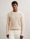 Paige Cotton Waffle-knit Sweater In Neutral