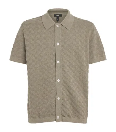 Paige Cotton-linen Mendez Shirt In Gray