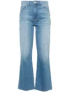 Paige Courtney Flare Raw Hem Jeans In Blue
