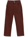 Paige Cropped Courtney Flared Jeans In Brown