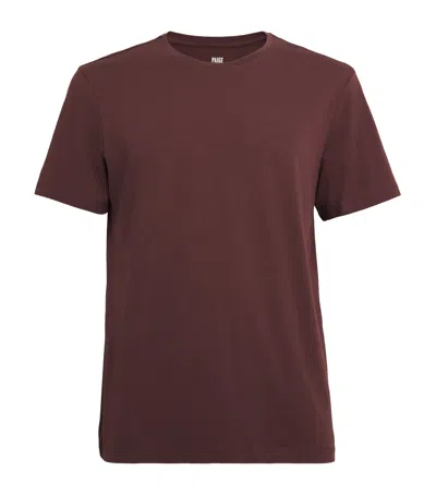 Paige Cash Crew Neck T-shirt In Brown