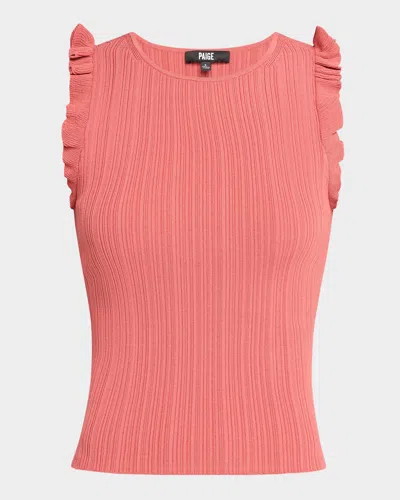 Paige Crimini Sweater Tank Top In Dark Pink