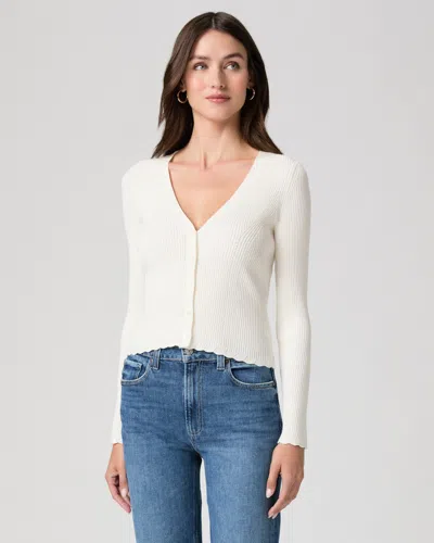 Paige Crimson Cardigan In White