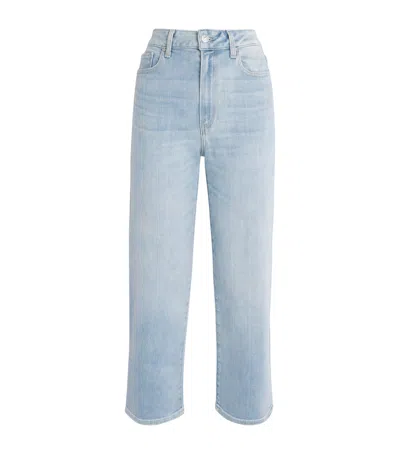 Paige Cropped Anessa Wide-leg Jeans In Blue